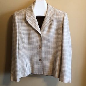 Jones Wear Size 8 Checkered Lined Jacket